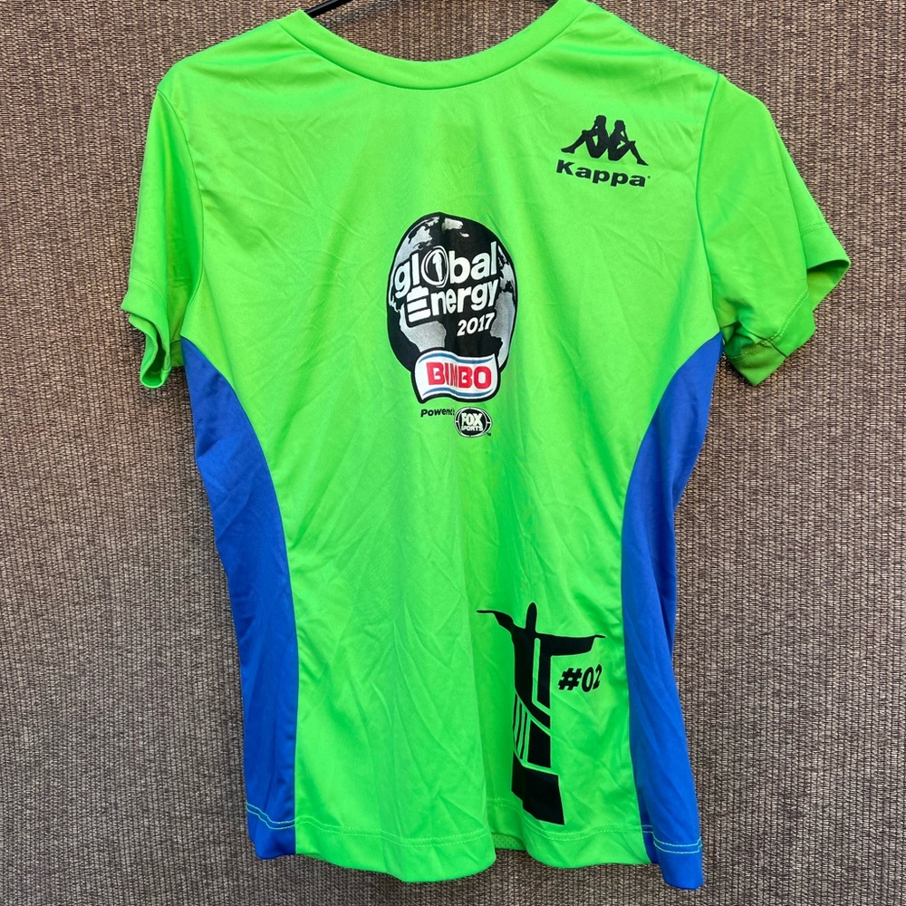Kappa Global Energy 2017 Running Athletic Shirt Rio De Janeiro Womens Small